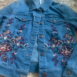 Embroidered jean jacket